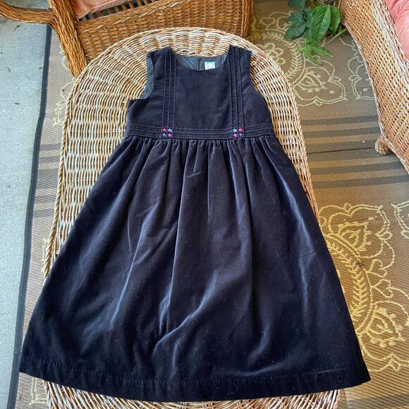 Gymboree Girls Dress Sz 7 Black Velvet Pintuck Jumper Holiday Cheer Vintage‎ XXL - Picture 6 of 6